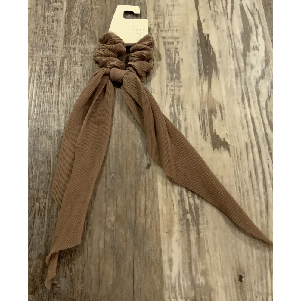 A New Day Beige Cloth Hair Elastic Hair Wrap Ponytail Holder